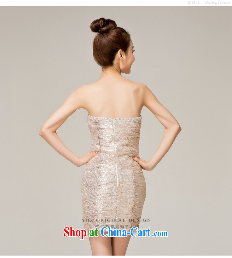 Recall that the red makeup bridesmaid clothing graphics thin short toast dinner dress stylish erase chest moderator show dress L 12,154 gold XL pictures, price, brand platters! Elections are good character, the national distribution, so why buy now enjoy more preferential! Health