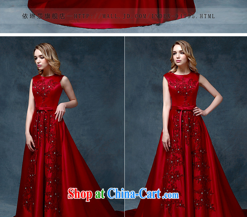 According to Lin Elizabeth 2015 stylish new wine red dress dress long, cultivating evening dress at Merlion marriage Evening Dress bridal toast serving wine red are code pictures, price, brand platters! Elections are good character, the national distribution, so why buy now enjoy more preferential! Health