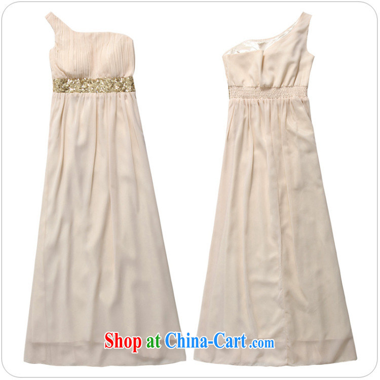 2 JK Korean fashion debut single shoulder-waist graphics thin ice woven dresses manually staple-ju long evening dress dresses champagne color XXXL pictures, price, brand platters! Elections are good character, the national distribution, so why buy now enjoy more preferential! Health