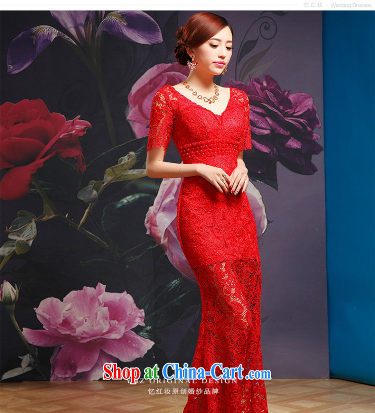 Recall that the red makeup serving toast red long marriages V collar lace short sleeve dress dress 2015 new L 13,881 red XL pictures, price, brand platters! Elections are good character, the national distribution, so why buy now enjoy more preferential! Health