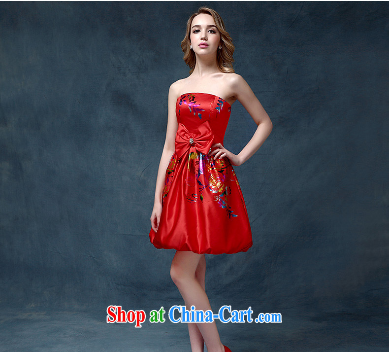 Evening Dress short 2015 new wedding dresses red bows Service Bridal Fashion long betrothal banquet short bridesmaid clothing red XL pictures, price, brand platters! Elections are good character, the national distribution, so why buy now enjoy more preferential! Health