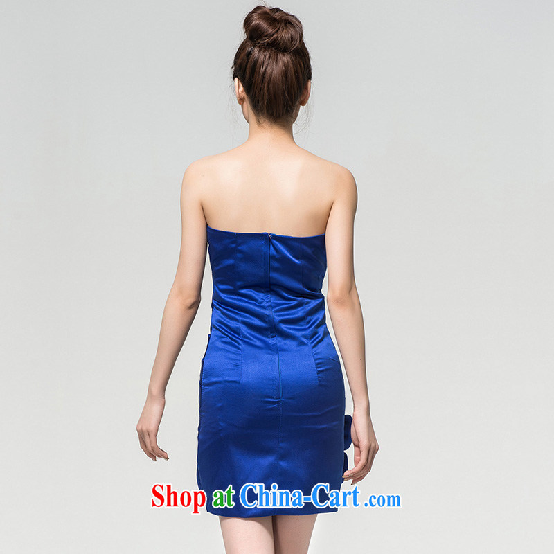 Recall that the red makeup banquet dress 2015 new short spring Princess bridesmaid annual meeting moderator small dress L 12,139 royal blue XL, recalling that the red makeup, shopping on the Internet