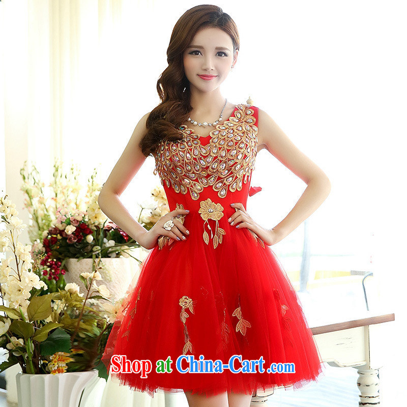 Qin Qing store 2015 female new Korean sleeveless video thin shaggy small dress dresses red MZSH 1517 XL, GENYARD, shopping on the Internet