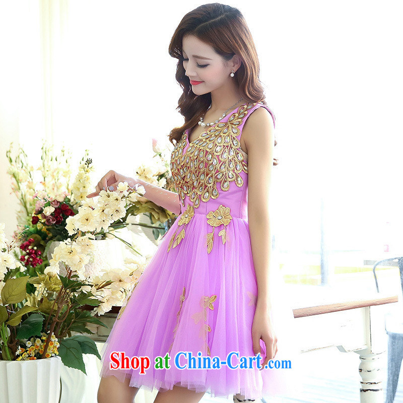 Qin Qing store 2015 female new Korean sleeveless video thin shaggy small dress dresses red MZSH 1517 XL, GENYARD, shopping on the Internet