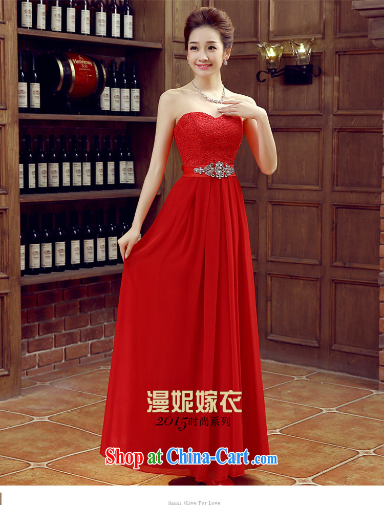 Time his toast service 2015 New red long stylish red erase chest dress bridal wedding dress banquet dress female Red XXL pictures, price, brand platters! Elections are good character, the national distribution, so why buy now enjoy more preferential! Health