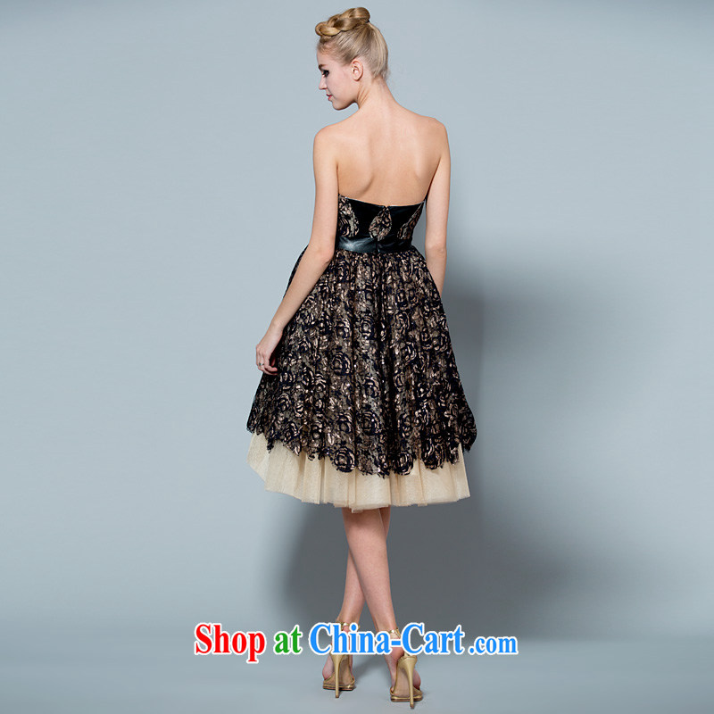 A lifetime yarn wedding dresses 2014 spring and summer, new lace bare chest banquet ball gown skirt 30230848 black L stock code 165 /88 A, a yarn, shopping on the Internet