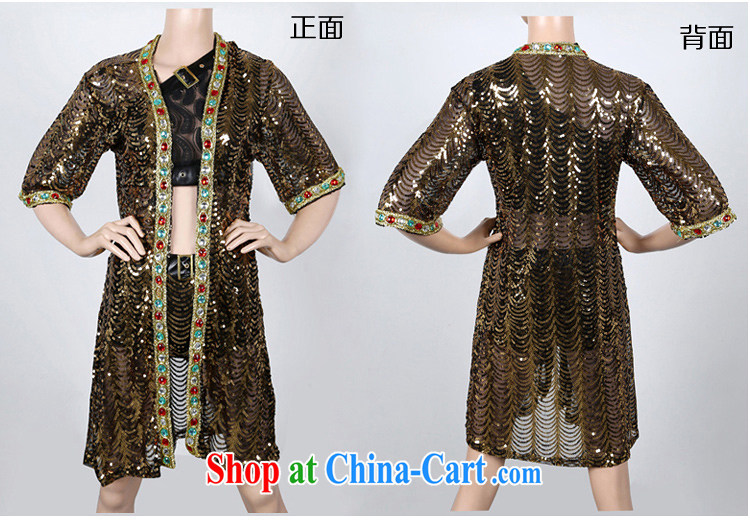 According to dance Hip Hop new Europe night DS 酒吧女 costumes sexy, female singer clothing dancer clothing gold L larger picture, price, brand platters! Elections are good character, the national distribution, so why buy now enjoy more preferential! Health