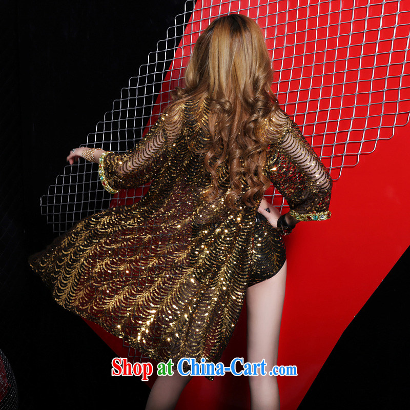 According to dance Hip Hop new Europe night DS 酒吧女 costumes sexy, female singer clothing dancer clothing gold L the Code, in accordance with dance, hip hop, and shopping on the Internet