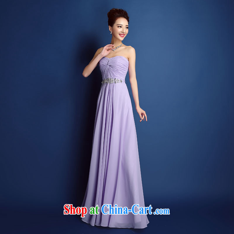 Spring and Summer bridesmaid Kit 2015 new wedding dress toast serving long, accompanied by her sister in her annual meeting banquet dress uniform performance light purple XXL