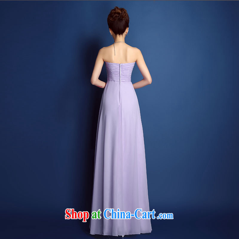 Spring and Summer bridesmaid Kit 2015 new wedding dress toast serving long, accompanied by her sister in her annual meeting banquet dress uniform performance light purple XXL, beautiful, shopping on the Internet
