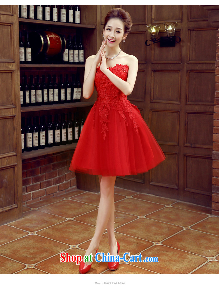 Time his bride short bows service 2015 new wedding dress spring and summer red code erase chest dress dress bridesmaid dress girls banquet dress red M pictures, price, brand platters! Elections are good character, the national distribution, so why buy now enjoy more preferential! Health