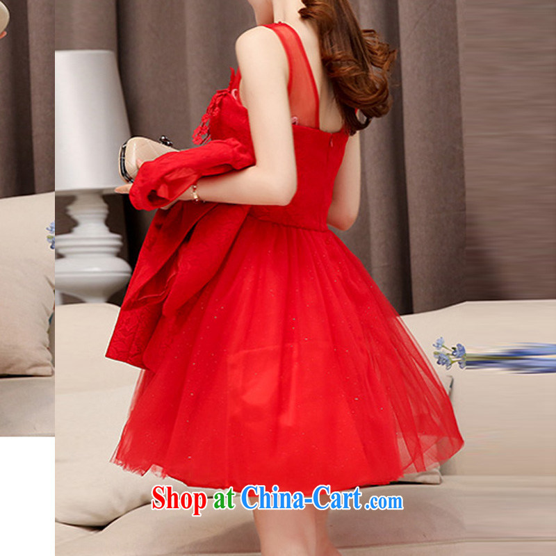 Cayman business, Gift wedding dress girls summer 2015 with new Korean fashion beauty style two-piece bridal gown back door toast bridesmaid with two-piece dresses red XXL, business, gift, shopping on the Internet