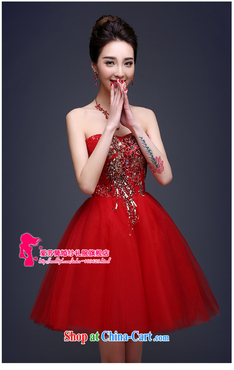New bare chest simple dress short marriages short banquet red evening dress wedding toast marriage serving small dress red XXXL pictures, price, brand platters! Elections are good character, the national distribution, so why buy now enjoy more preferential! Health