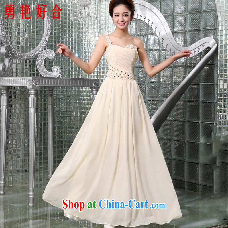 Yong-yan and 2015 new bride wedding dresses evening dress uniform toast long red uniforms, shoulder bows dress red short. size color will not be refunded, Yong Yan good offices, shopping on the Internet