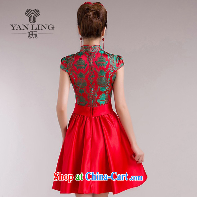 2015 new dress Short China wind red toast summer service performance service back doors 72 dresses XXL, her spirit, and shopping on the Internet