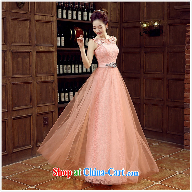 Pink bridal bridesmaid wedding double-shoulder wedding dresses serving toast wedding Evening Dress long dual-shoulder 2015 new rose red XXL pictures, price, brand platters! Elections are good character, the national distribution, so why buy now enjoy more preferential! Health