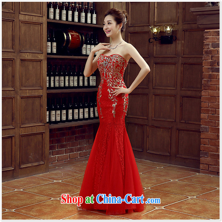Red bridal bridesmaid wedding dress wedding toast service wedding Evening Dress long bridal with 2015 new XXL pictures, price, brand platters! Elections are good character, the national distribution, so why buy now enjoy more preferential! Health