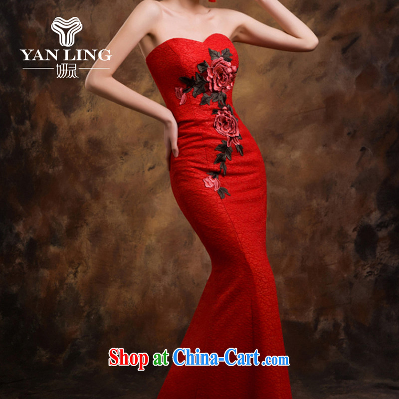 Red wedding dresses bridal toast serving evening dress new 2015 crowsfoot wedding betrothal wedding dress female XXL, her spirit, and shopping on the Internet