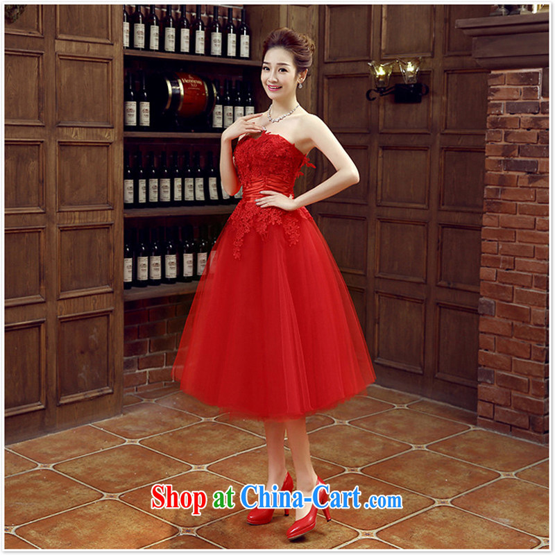 bridal dresses wedding bows new marriage, stylish and small red dress girls dress short banquet spring and summer XXL, her spirit, and, on-line shopping