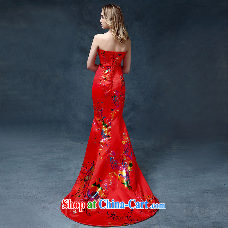 Wedding toast wiped his chest crowsfoot wedding dresses Evening Dress 2015 New Red Beauty, Video thin red XL, according to Lin, Elizabeth, and shopping on the Internet