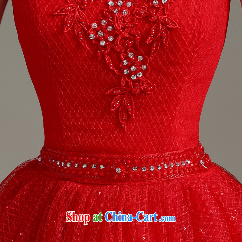 The United States and the 2015 summer wedding dresses marriages Korean lace flowers gauze double-shoulder bows service tie-cultivating graphics thin A BL 15 03 red XXL (waist 2.3 feet), the United States (Imeinuo), online shopping