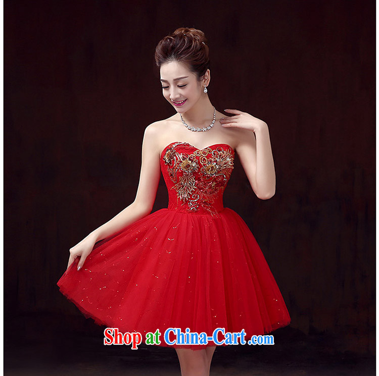Marriage true love bridal toast spring dresses, evening dress 2015 new stylish and wiped his chest, short wedding dresses wedding bridesmaid summer serving champagne color XL pictures, price, brand platters! Elections are good character, the national distribution, so why buy now enjoy more preferential! Health