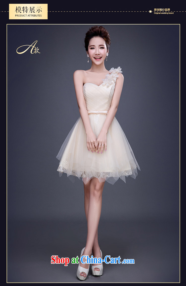 married love bridesmaid dress 2015 new champagne color bridesmaid sisters serving short skirts, bare chest banquet dress small dress summer D XL, pictures, price, brand platters! Elections are good character, the national distribution, so why buy now enjoy more preferential! Health
