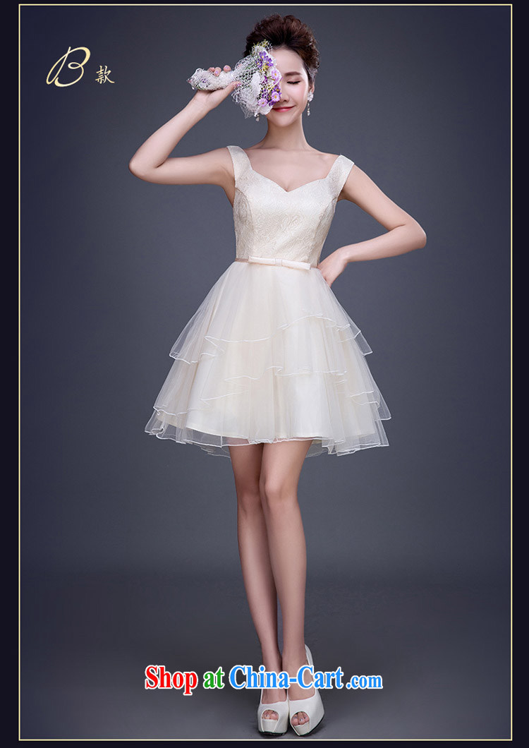 married love bridesmaid dress 2015 new champagne color bridesmaid sisters serving short skirts, bare chest banquet dress small dress summer D XL, pictures, price, brand platters! Elections are good character, the national distribution, so why buy now enjoy more preferential! Health