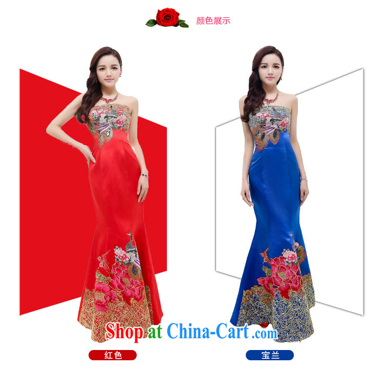 100 about 2015 new bride wedding dress toast clothing stylish long crowsfoot beauty wedding dresses elegant hosted performances dress PO (the silk scarf) XL pictures, price, brand platters! Elections are good character, the national distribution, so why buy now enjoy more preferential! Health
