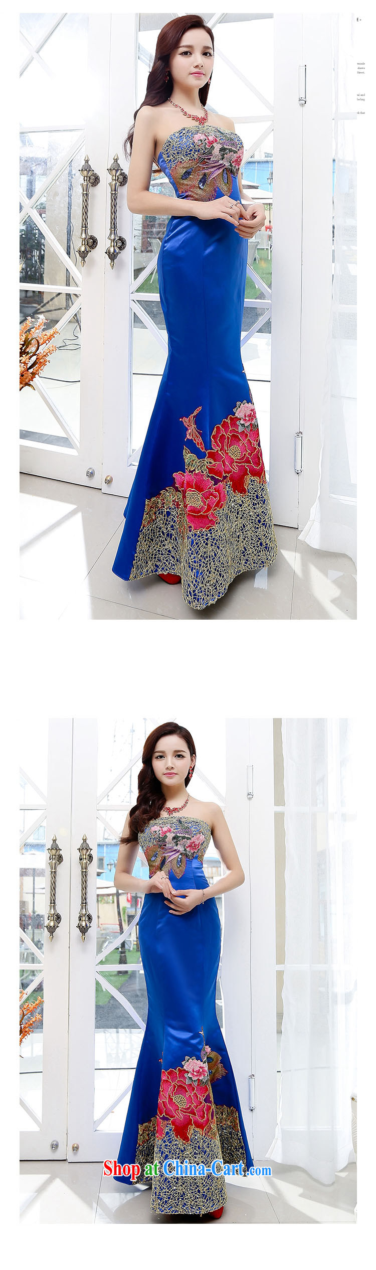 100 about 2015 new bride wedding dress toast clothing stylish long crowsfoot beauty wedding dresses elegant hosted performances dress PO (the silk scarf) XL pictures, price, brand platters! Elections are good character, the national distribution, so why buy now enjoy more preferential! Health