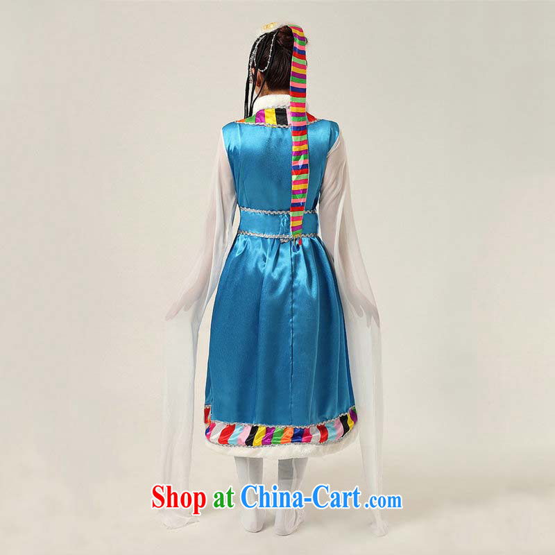 Optimize Philip Wong 2015 new national costumes youth beautiful long-sleeved Tibetan clothing stage performances with ycf serving 001 blue XXL, optimize, and shopping on the Internet