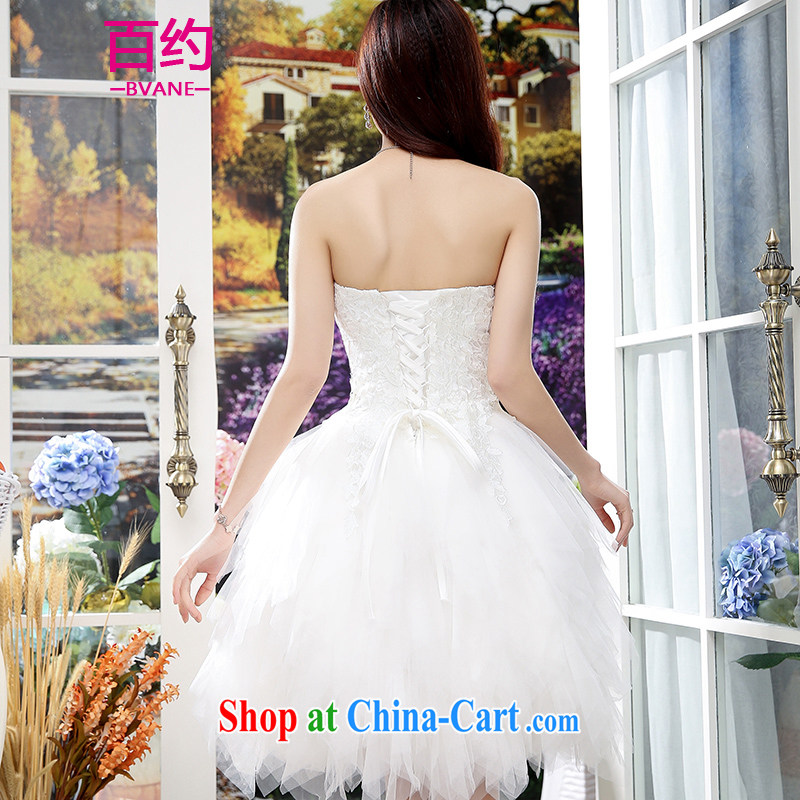 100 about 2015 new marriages served toast short stylish bridesmaid tied with wedding dress upscale chopper dress pregnant women dress white (the silk scarf) XL, 100 (BVANE), shopping on the Internet