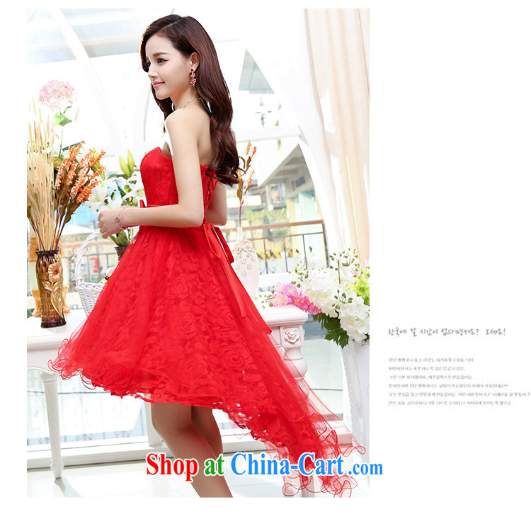 100 about 2015 new stylish bridal toast clothing bridesmaid sister's small dress long lace bare chest dress beauty dress pink (the silk scarf) S pictures, price, brand platters! Elections are good character, the national distribution, so why buy now enjoy more preferential! Health