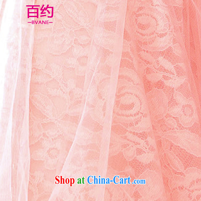 100 about 2015 new stylish bridal toast clothing bridesmaid sister's small dress long lace bare chest dress beauty dress pink (the silk scarf) S, 100 (BVANE), online shopping