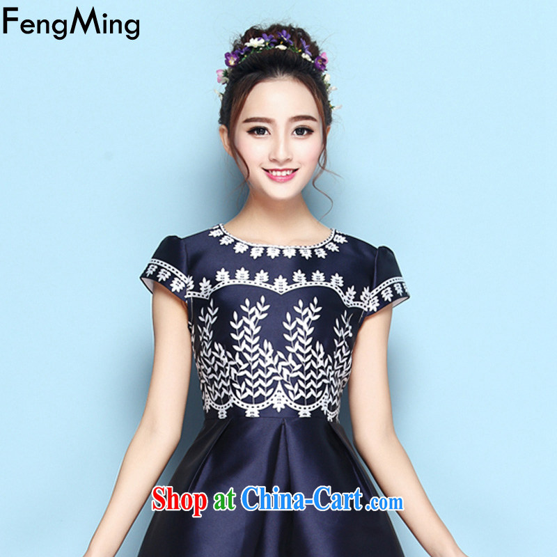 Abundant Ming D G Sau-high-end-of-yuan stamp beauty dress dresses women 2015 spring and summer new fancy XL, HSBC Ming (FengMing), online shopping