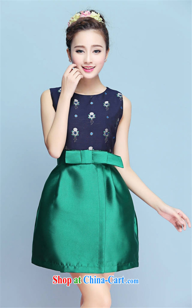 Abundant Ming bowtie beauty dress vest dresses 2015 spring and summer new Princess shaggy dress green XL pictures, price, brand platters! Elections are good character, the national distribution, so why buy now enjoy more preferential! Health