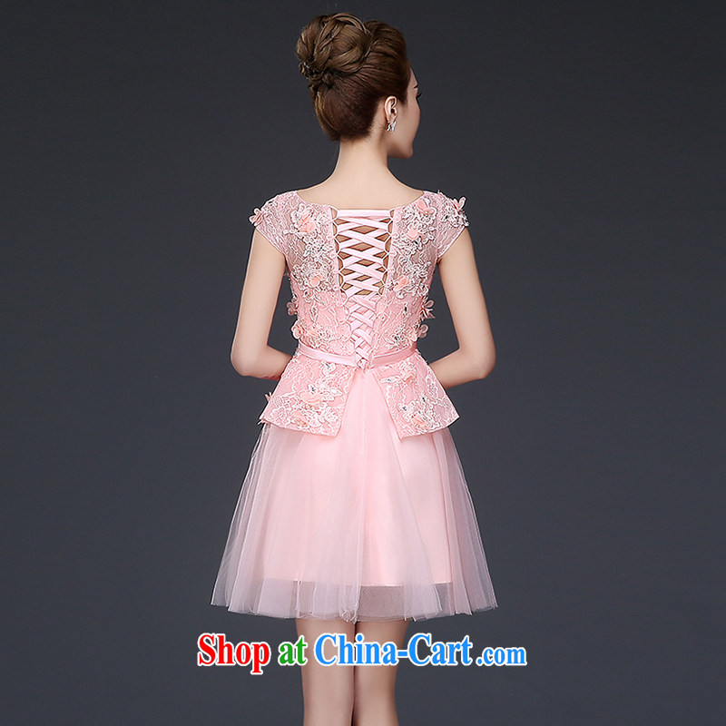 Ting Beverly bridesmaid clothing, bridal toast serving New 2015 wedding dress marriage short summer field shoulder evening dress girls banquet Pink Pink XXL Ting, Beverly (tingbeier), shopping on the Internet