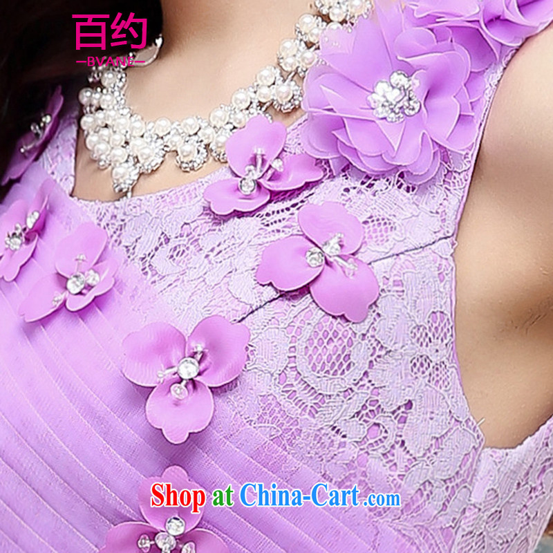 100 about 2015 new stylish bridal toast clothing spring and summer wedding beauty wedding dresses bridesmaid's dress pregnant women small dress purple (the silk scarf) XL, 100 (BVANE), shopping on the Internet