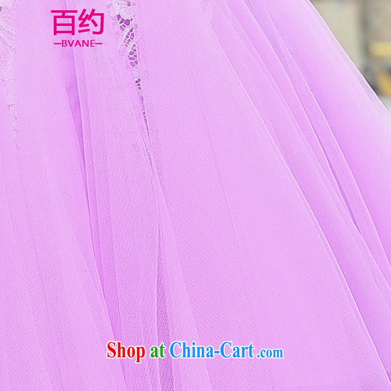 100 about 2015 new stylish bridal toast clothing spring and summer wedding beauty wedding dresses bridesmaid's dress pregnant women small dress purple (the silk scarf) XL, 100 (BVANE), shopping on the Internet