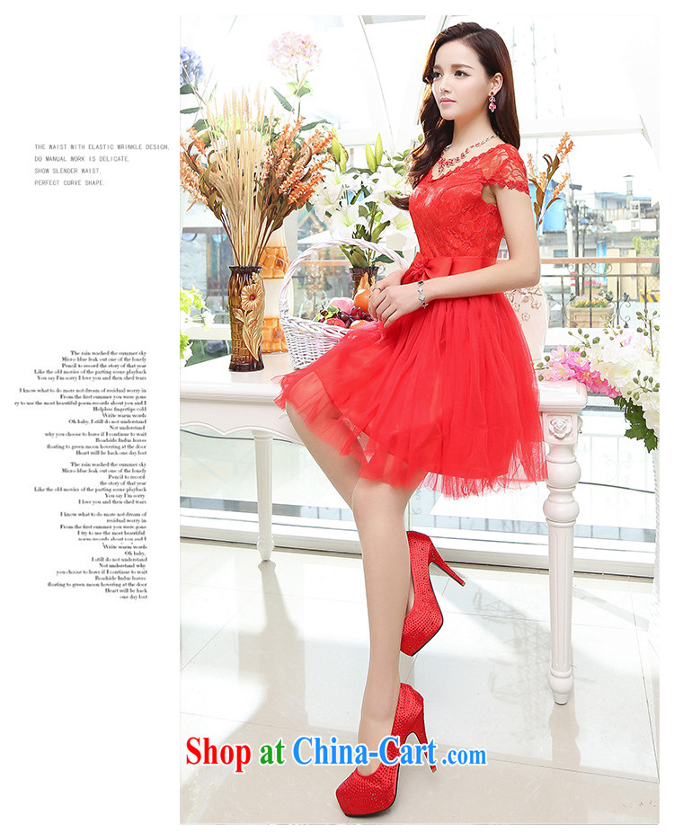 100 about 2015 new sleek and sophisticated bridal toast serving short, elegant lace wedding Korean dress sexy beauty dresses red (the silk scarf) XL pictures, price, brand platters! Elections are good character, the national distribution, so why buy now enjoy more preferential! Health