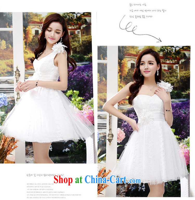 Approximately 100 summer 2015 new single shoulder lace mini dress sister dress short dress bridal bridesmaid serving short skirt white (the silk scarf) XL pictures, price, brand platters! Elections are good character, the national distribution, so why buy now enjoy more preferential! Health