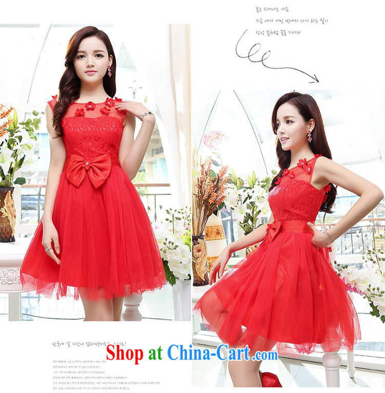 Approximately 100 summer 2015 new stylish and elegant bridal toast serving short Korean bridesmaid sister service, beauty service dress shaggy dress red (the silk scarf) XL pictures, price, brand platters! Elections are good character, the national distribution, so why buy now enjoy more preferential! Health