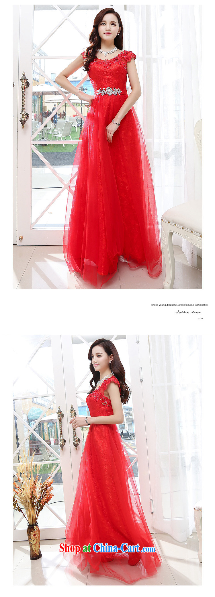 100 about 2015 new elegant bridal betrothal wedding dress toast clothing stylish long gown beauty Banquet hosted performances dress red (the silk scarf) XL pictures, price, brand platters! Elections are good character, the national distribution, so why buy now enjoy more preferential! Health