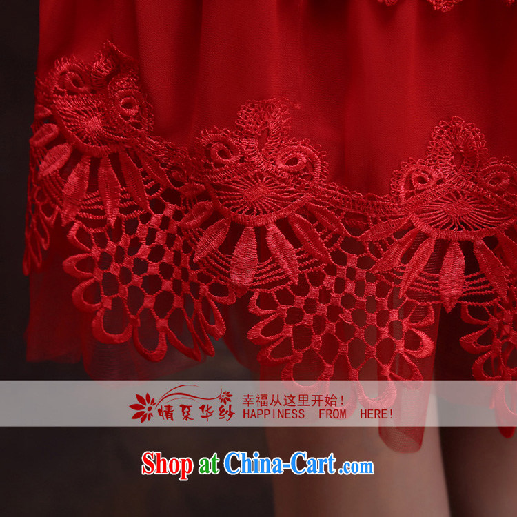 The china yarn dress 2015 new short wedding dress Spring Summer bridal toast clothing bridesmaid clothing female Red banquet red XXL pictures, price, brand platters! Elections are good character, the national distribution, so why buy now enjoy more preferential! Health