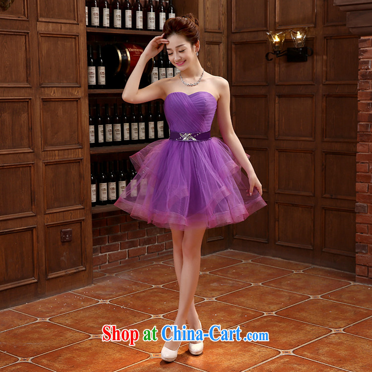 Rain was Yi marriages new stylish performances wedding bridesmaid dresses small photo building photography styling purple short dress LF 214 purple tailored pictures, price, brand platters! Elections are good character, the national distribution, so why buy now enjoy more preferential! Health