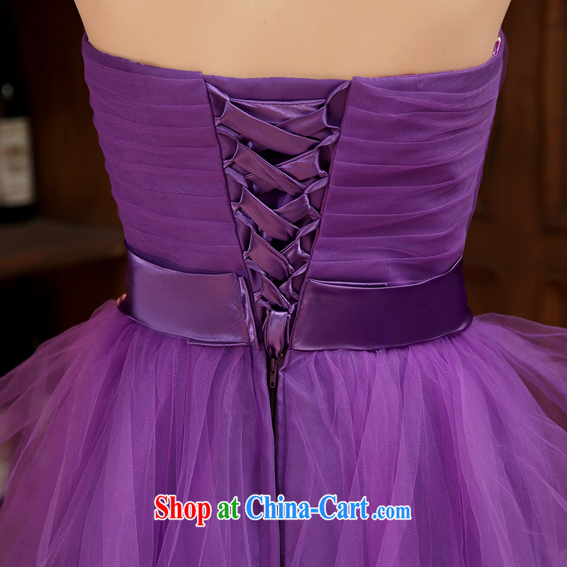 Rain is still Yi marriages new stylish performances wedding bridesmaid dresses small photo building photography styling purple short dress LF 214 purple tailored, rain is clothing, and shopping on the Internet