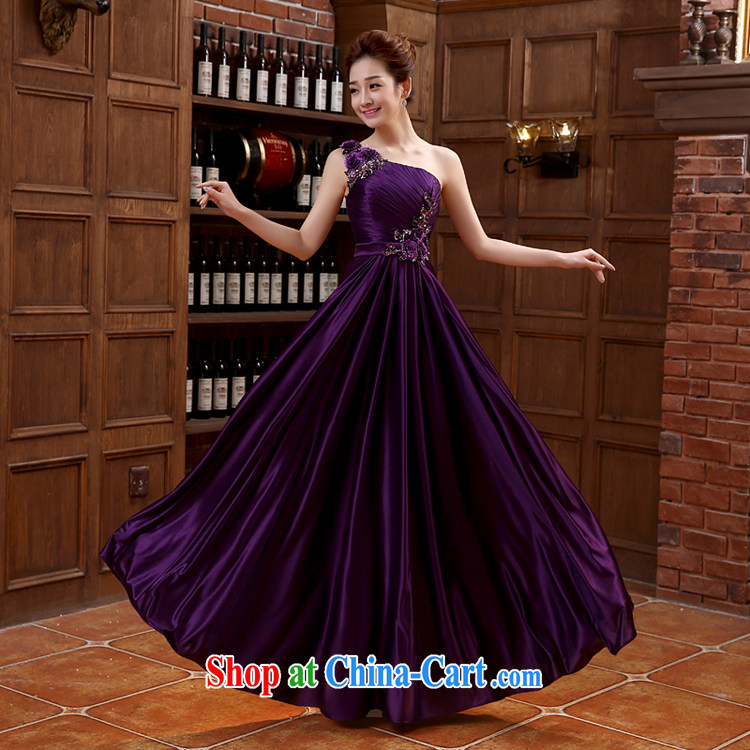 Rain is still clothing bridal toast service 2015 spring and summer new annual meeting moderator purple dress female long single shoulder flower cultivation dinner will LF 219 large red tailored pictures, price, brand platters! Elections are good character, the national distribution, so why buy now enjoy more preferential! Health