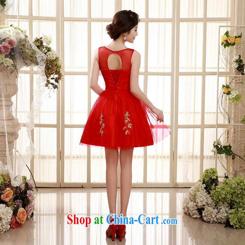 Optimize Philip Wong Yu-hong 2015 spring and summer New Red double-shoulder lace marriages and short dresses, wine served 006 ycf XXL, optimize, and shopping on the Internet
