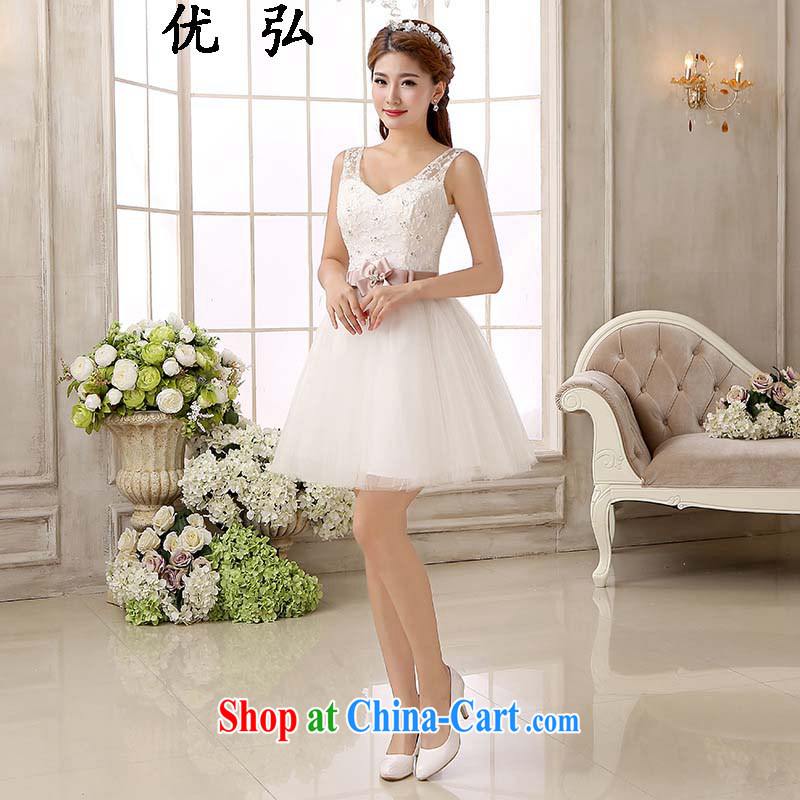 Optimize video 2015 new bridesmaid short dress shoulders small fresh marriages toast small dress beauty graphics thin ycf XXL 007