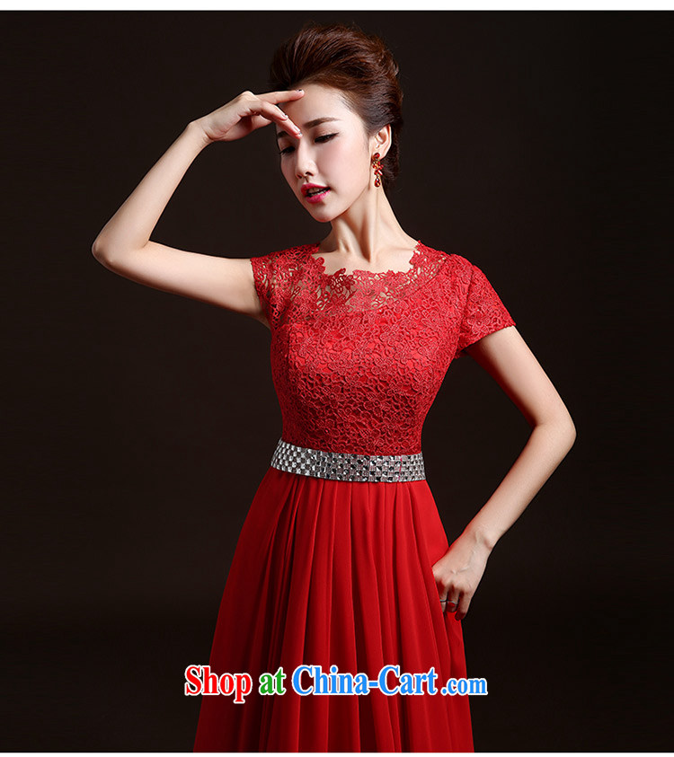 Qi wei summer 2015 new bride toast clothing dress lace field shoulder wedding dress red bridal gown banquet dress long dress drill female Red XXL pictures, price, brand platters! Elections are good character, the national distribution, so why buy now enjoy more preferential! Health